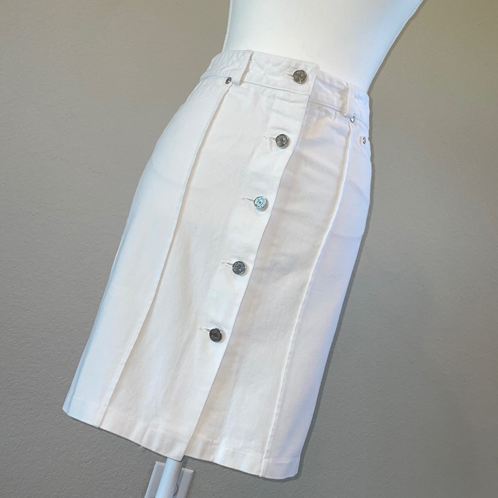 White Jean Skirt Size 38 Made in Italy